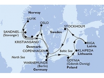 Mapka plavby