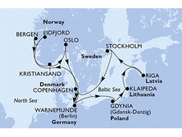 Mapka plavby