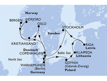Mapka plavby