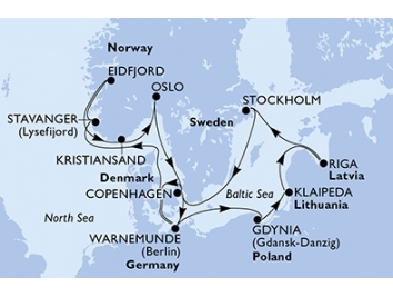 Mapka plavby