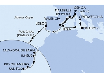 Mapka plavby