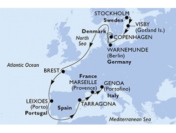 Mapka plavby