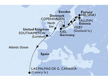 Mapka plavby